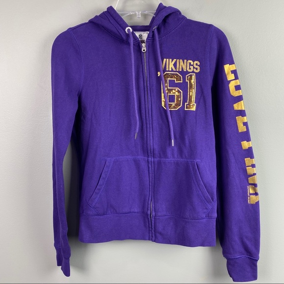 PINK Victoria's Secret Tops - V/S PINK Minnesota Vikings Hoodie Purple Small